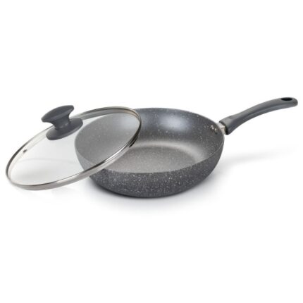 Alda Marbello Non Stick Saute Wok Pan With Lid 22cm 2.0 Litre